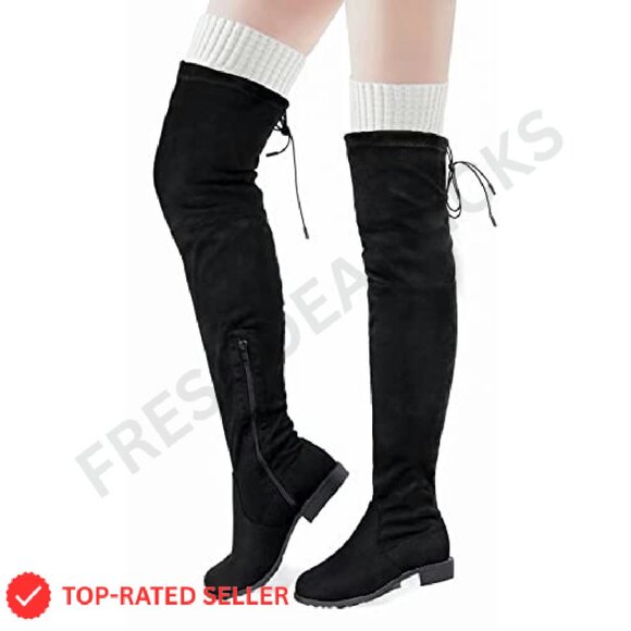 Cable Knit Thigh High Socks Warm Winter Leg Warmers Cozy Chic - Picture 3 of 8